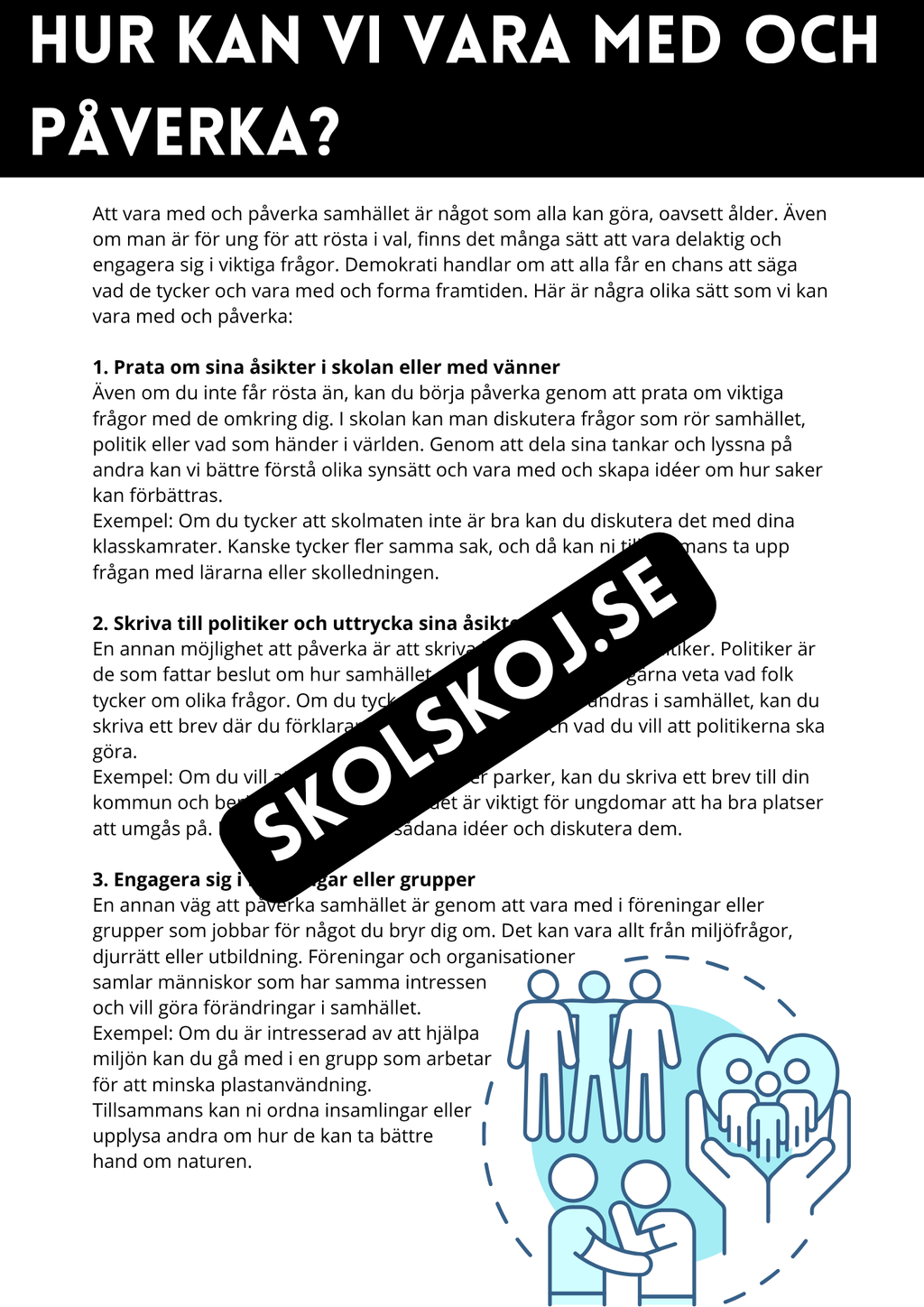 Demokrati i Sverige - Årskurs 3 - 6
