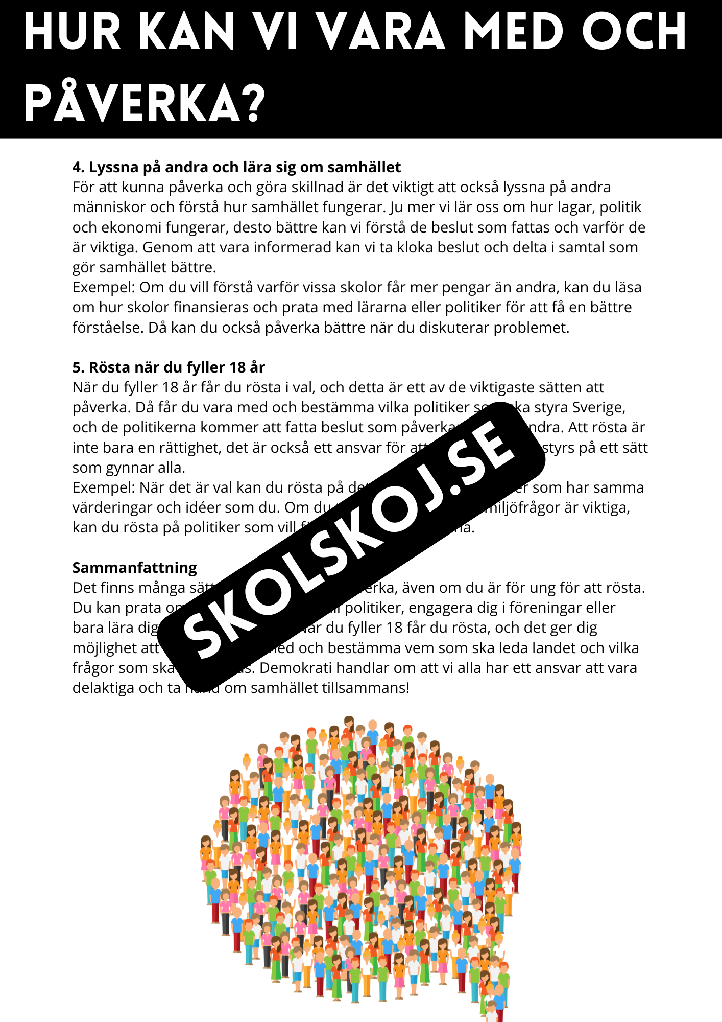 Demokrati i Sverige - Årskurs 3 - 6