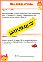 Den busiga draken - Problemlösning - Årskurs 2 och 3
