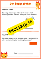 Den busiga draken - Problemlösning - Årskurs 2 och 3