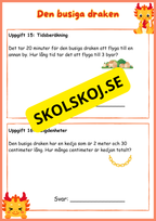Den busiga draken - Problemlösning - Årskurs 2 och 3