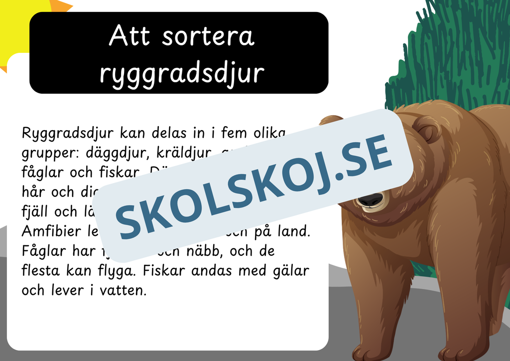 Den levande världen - Ryggradsdjur och ryggradslösa