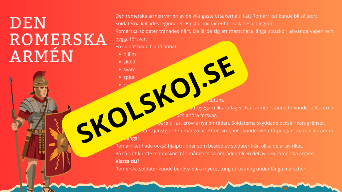 Det romerska riket - Presentation - Frågor