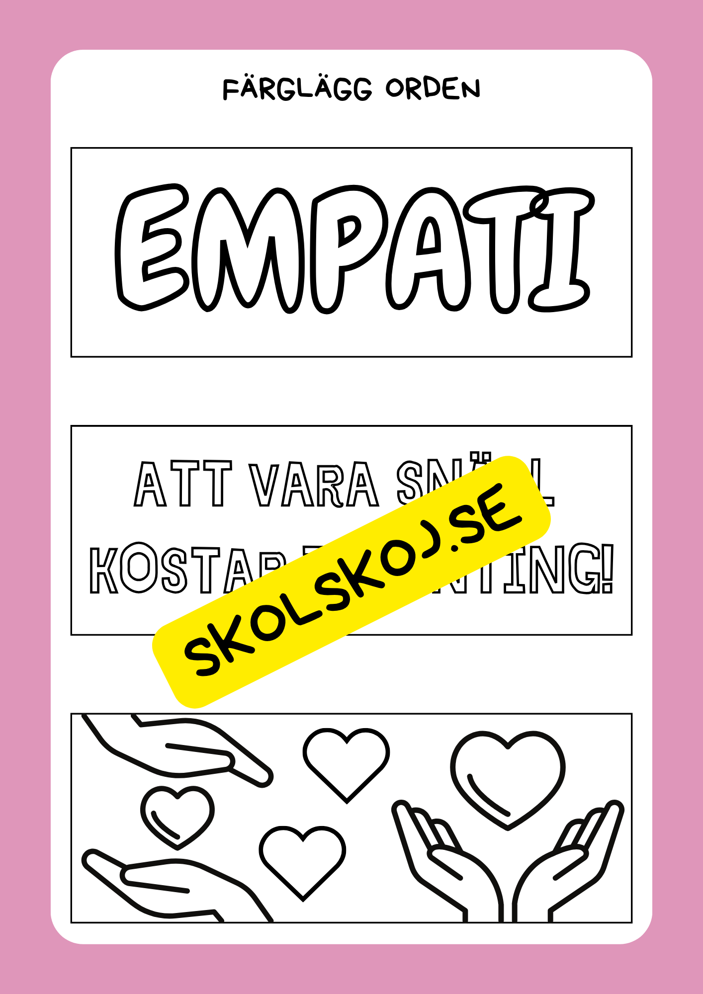 Det snälla häftet! - Extra uppgifter