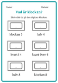 Vad är klockan - Digitala klockan
