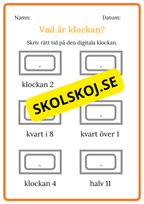 Vad är klockan - Digitala klockan