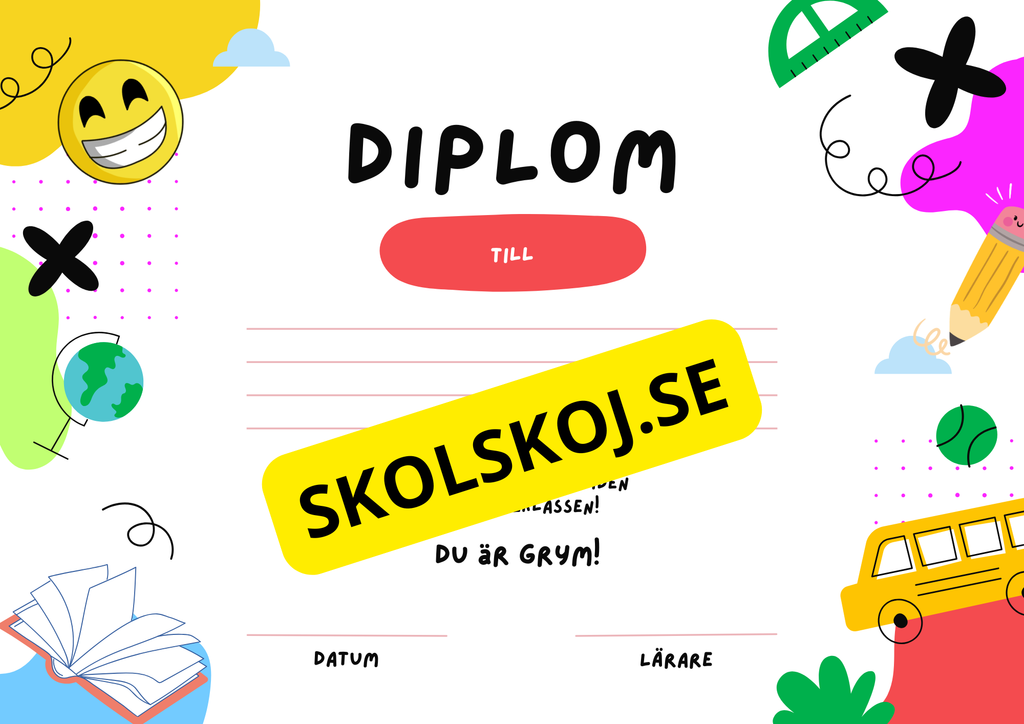 Diplom - Förskola - Årskurs 6