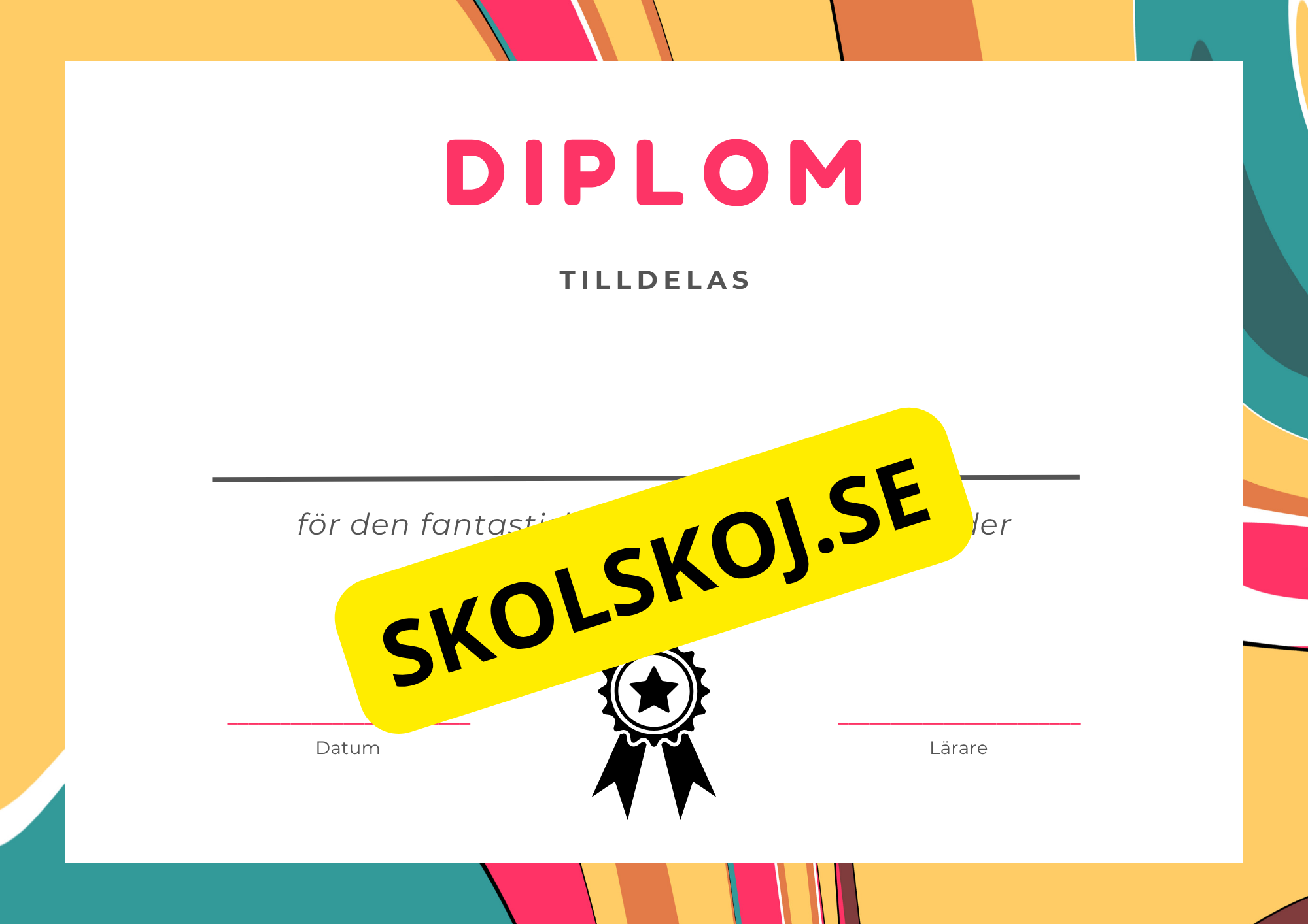 Diplom - Förskola - Årskurs 6