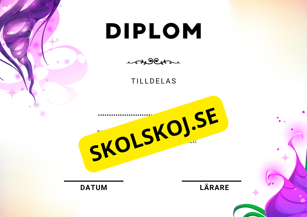 Diplom - Förskola - Årskurs 6