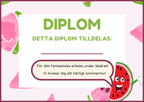 Diplom och medaljer för skolavslutning