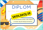 Diplom och medaljer för skolavslutning