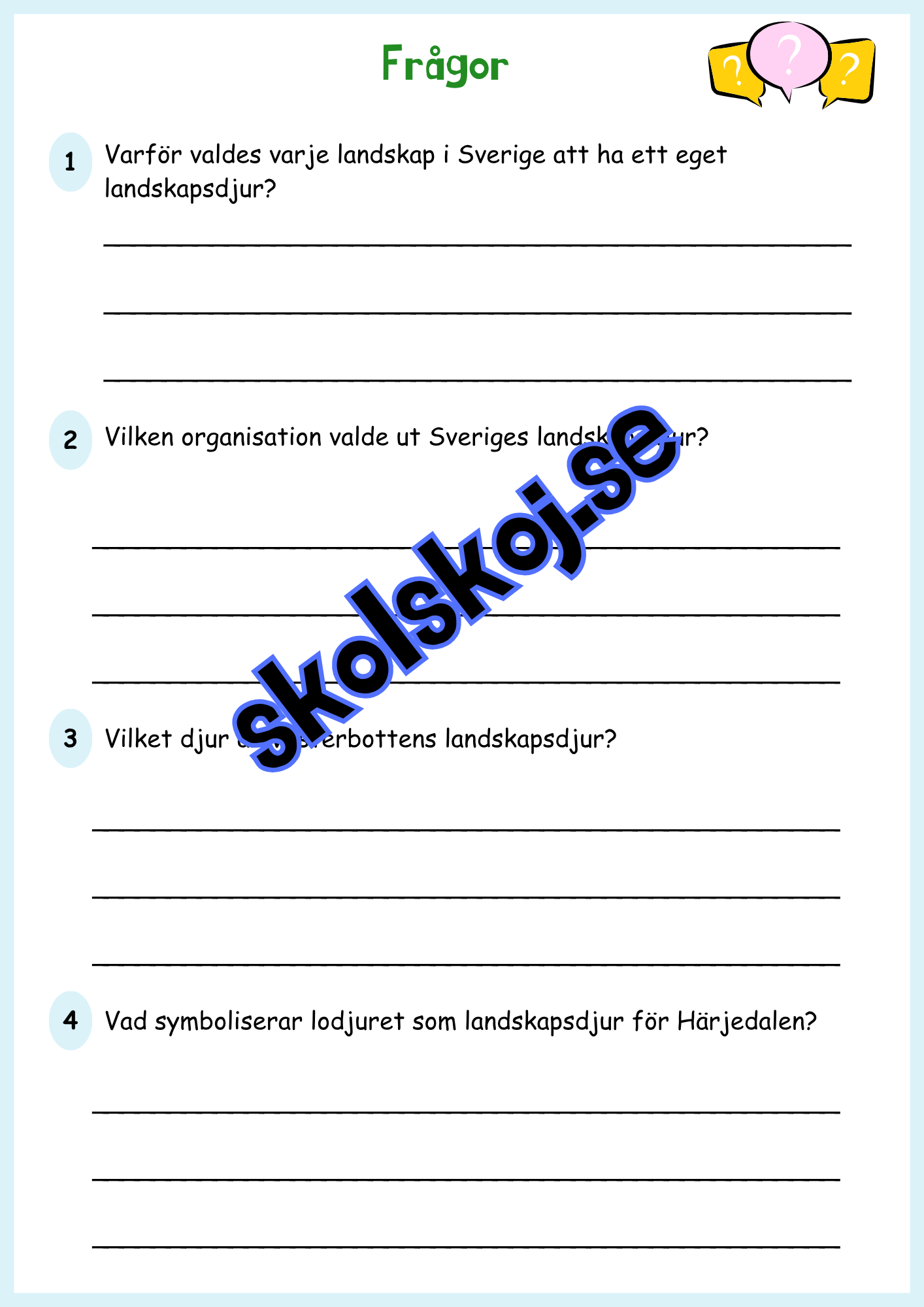 Djur i Sverige årskurs 4 - 6