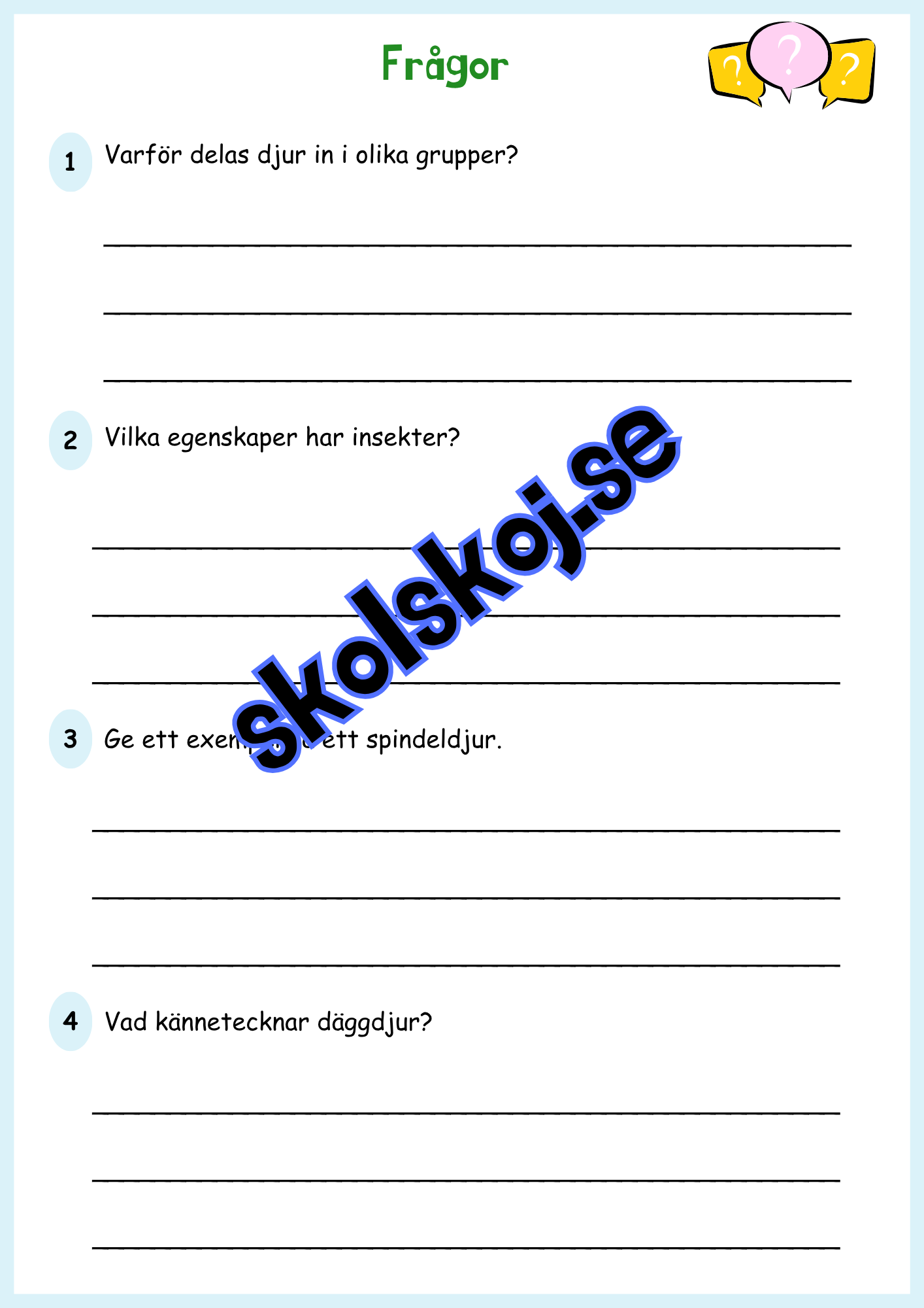 Djur i Sverige årskurs 4 - 6