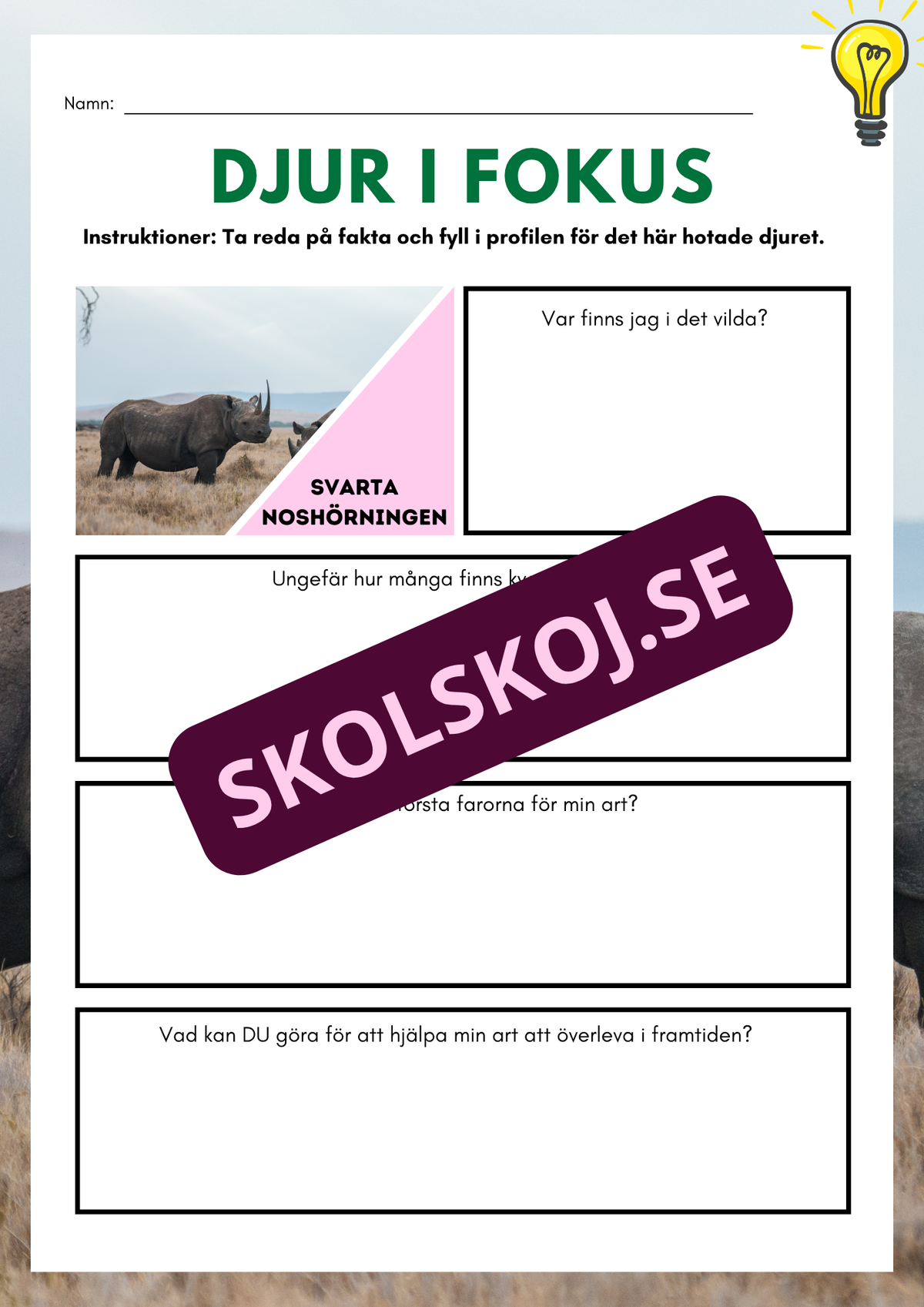 Djur i fokus - Häfte