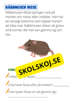 Djursagor: Korta och enkla berättelser - Läsförståelse - Åk 1 - 3
