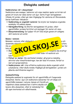Djurs och växters liv - Årskurs 4 - 6
