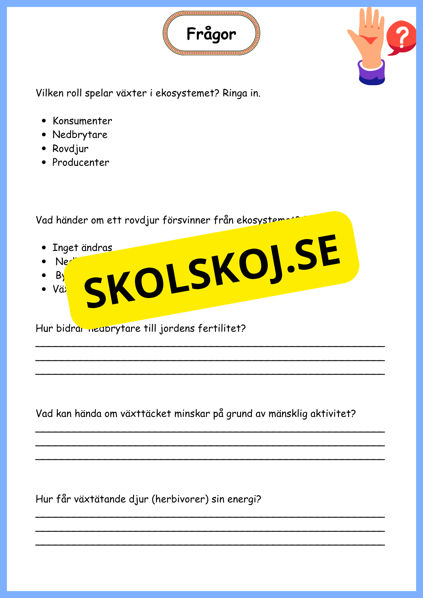 Djurs och växters liv - Årskurs 4 - 6