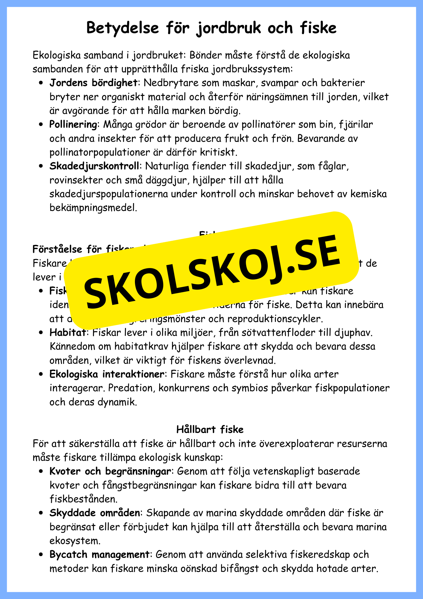 Djurs och växters liv - Årskurs 4 - 6