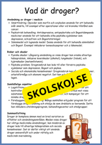 Droger - Biologi årskurs 4 - 6