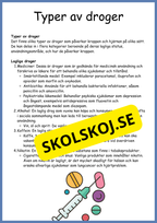 Droger - Biologi årskurs 4 - 6