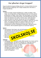 Droger - Biologi årskurs 4 - 6