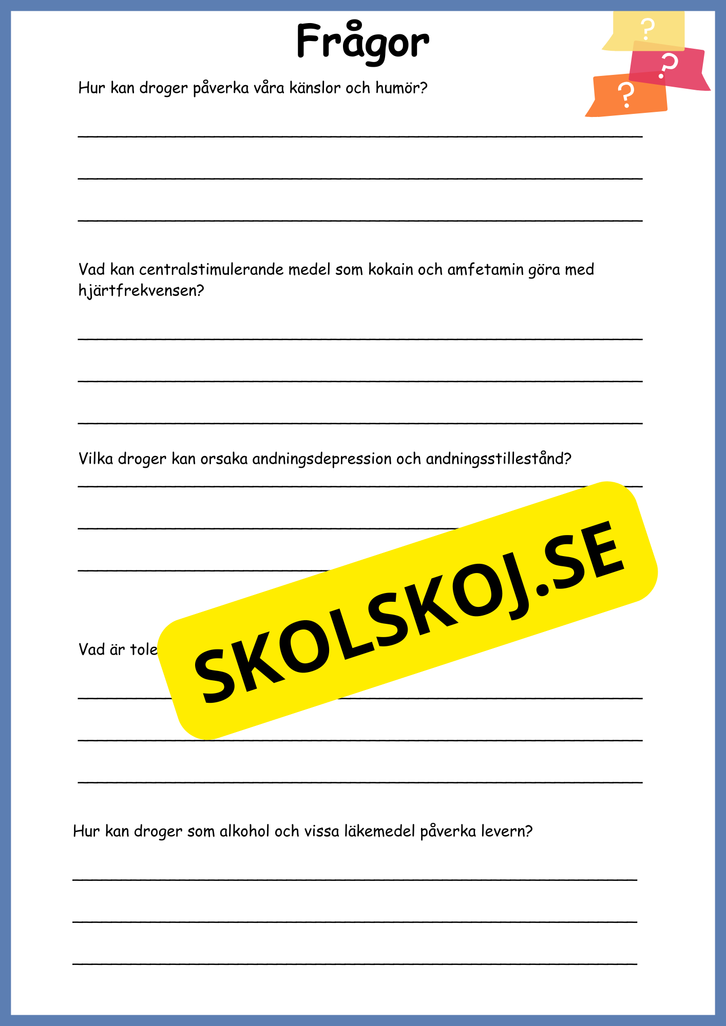 Droger - Biologi årskurs 4 - 6