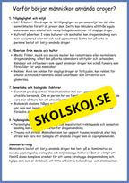 Droger - Biologi årskurs 4 - 6