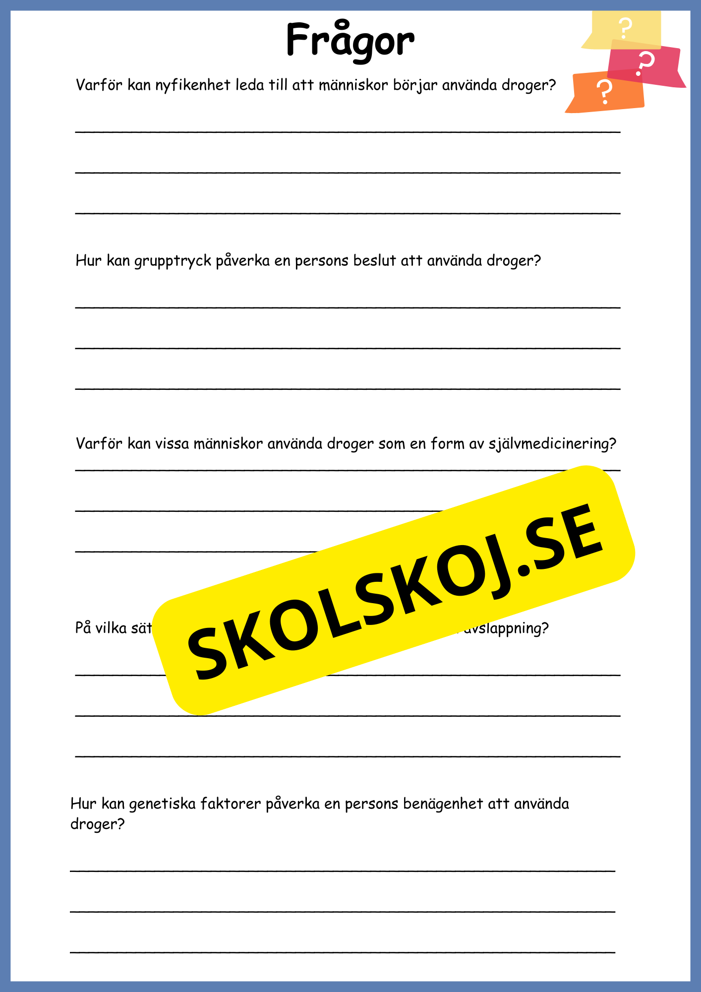 Droger - Biologi årskurs 4 - 6