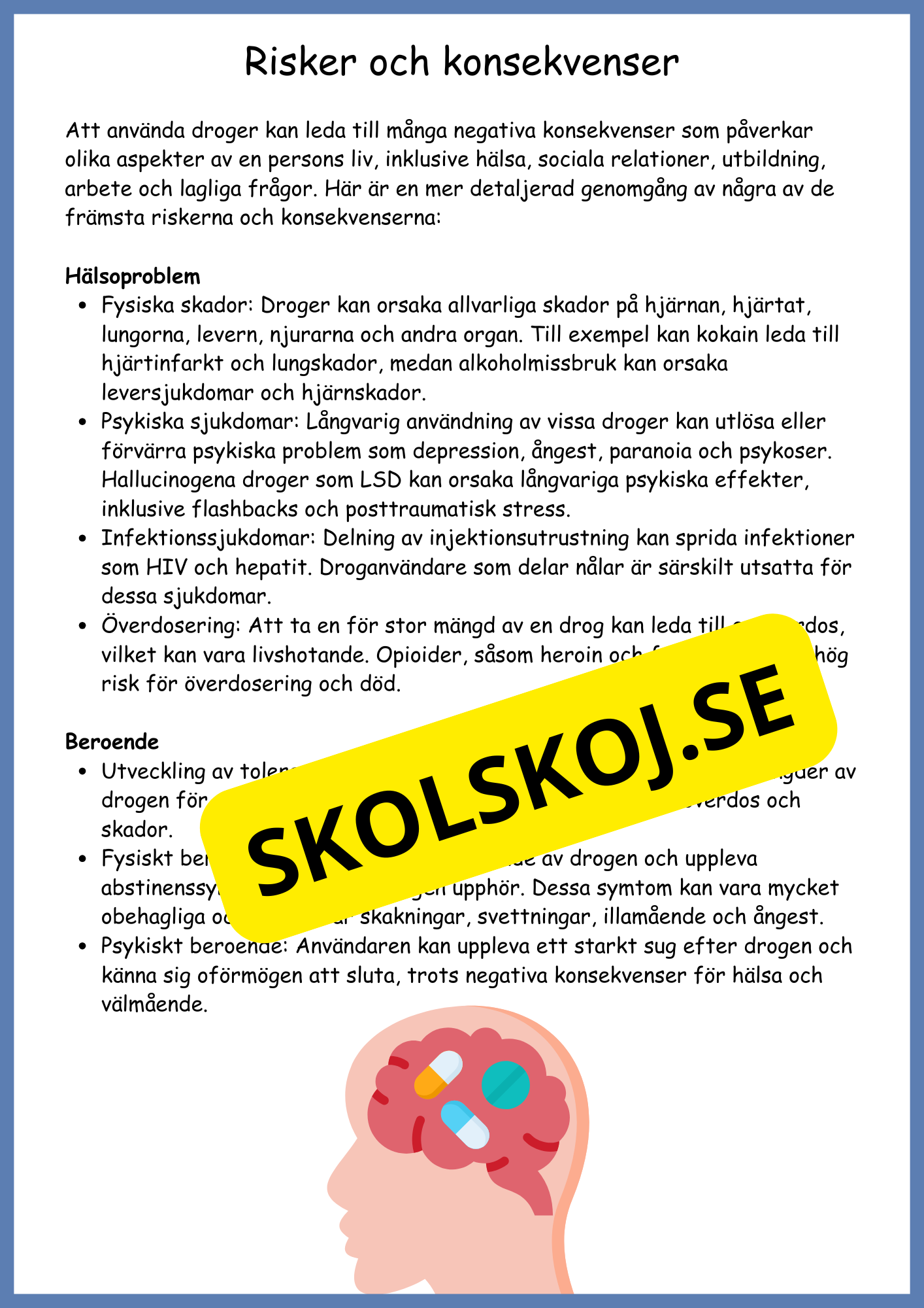 Droger - Biologi årskurs 4 - 6