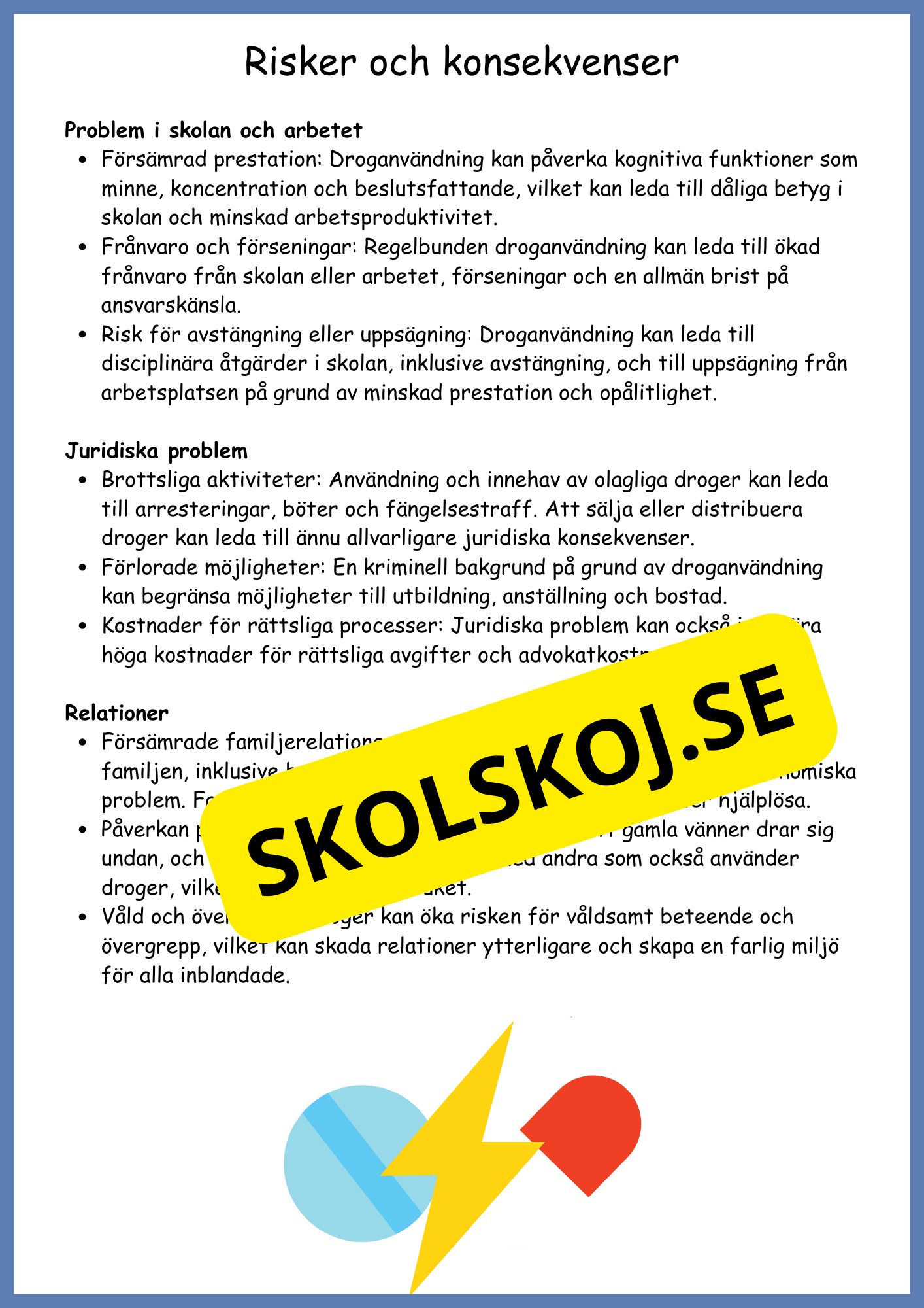 Droger - Biologi årskurs 4 - 6