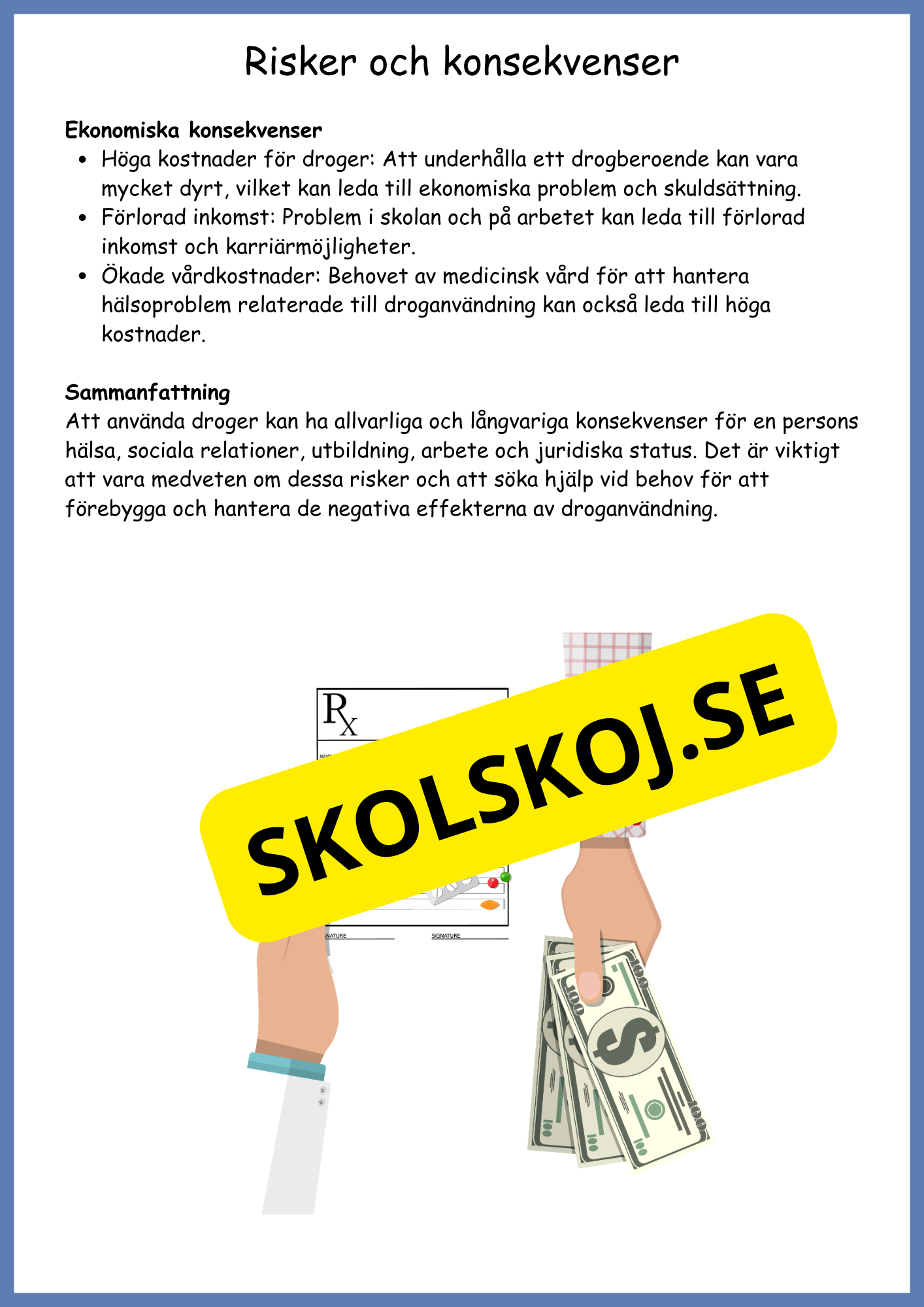 Droger - Biologi årskurs 4 - 6