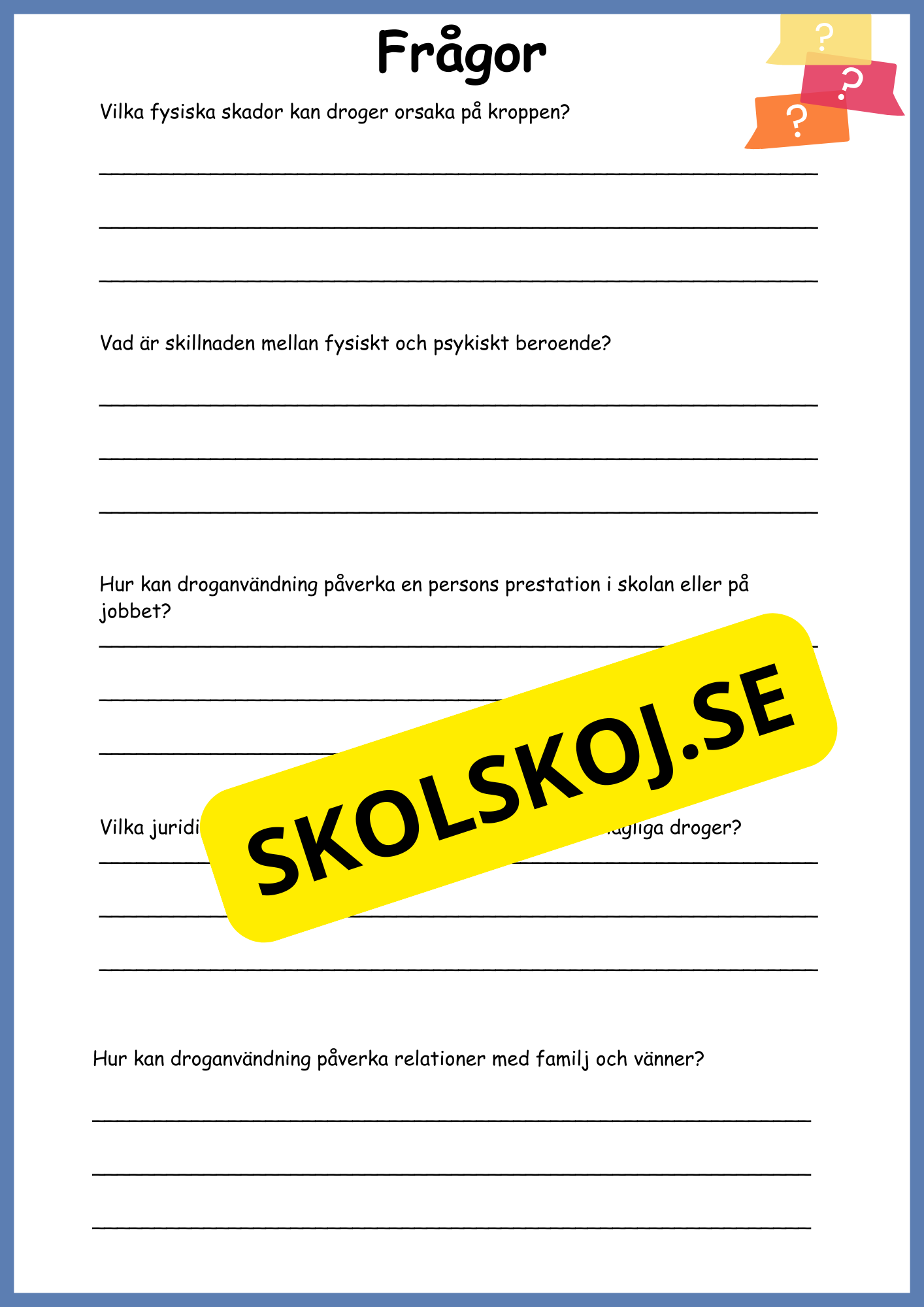 Droger - Biologi årskurs 4 - 6