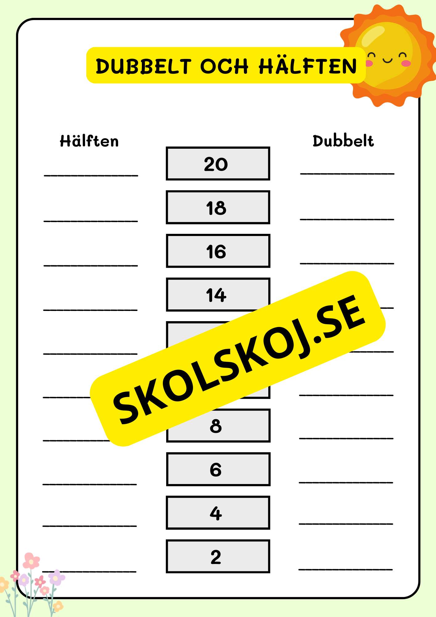 Enkel subtraktion 0 - 10