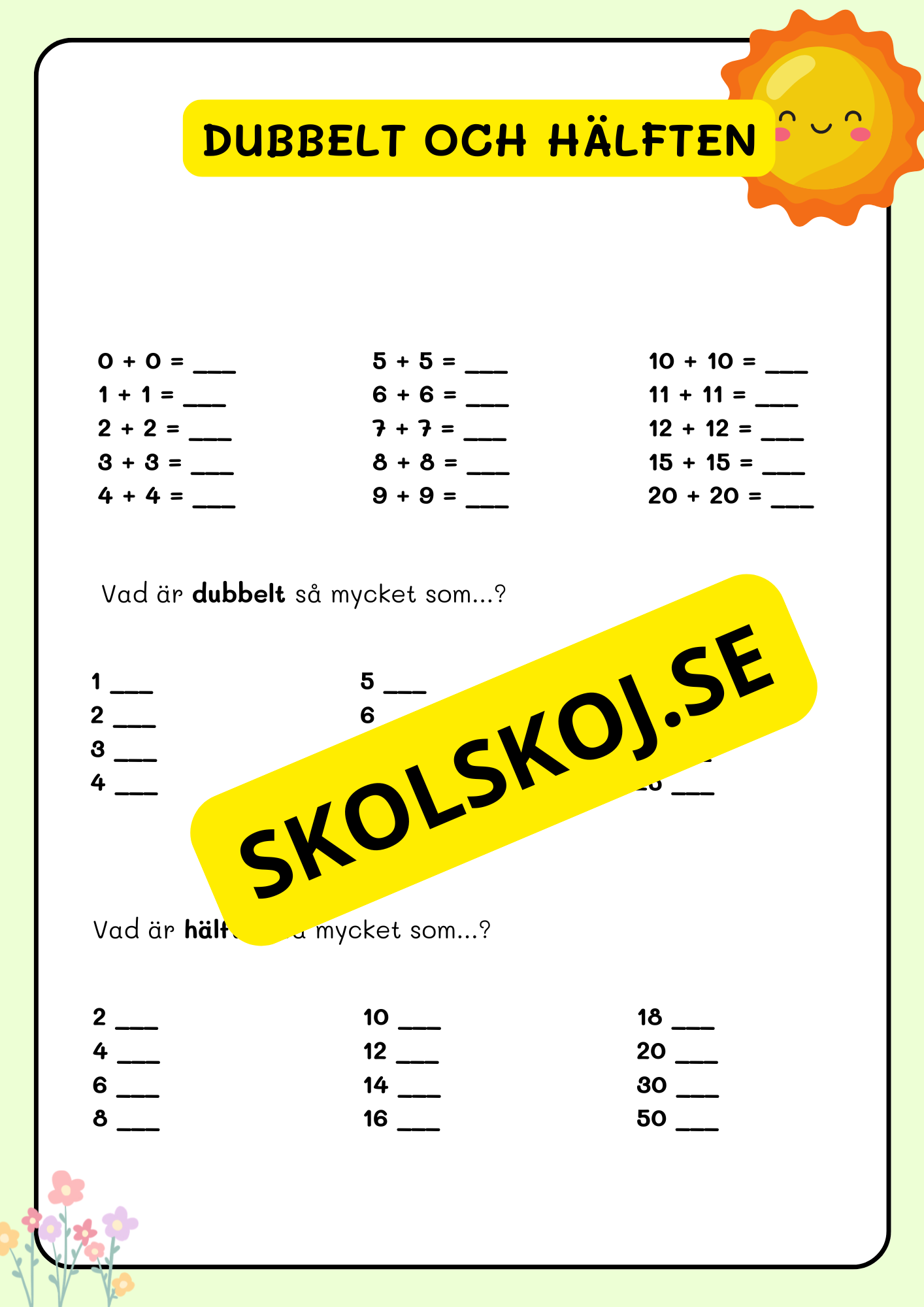 Enkel subtraktion 0 - 10