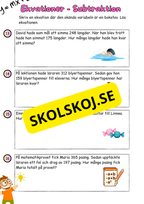 Ekvationer - årskurs 4 - 6