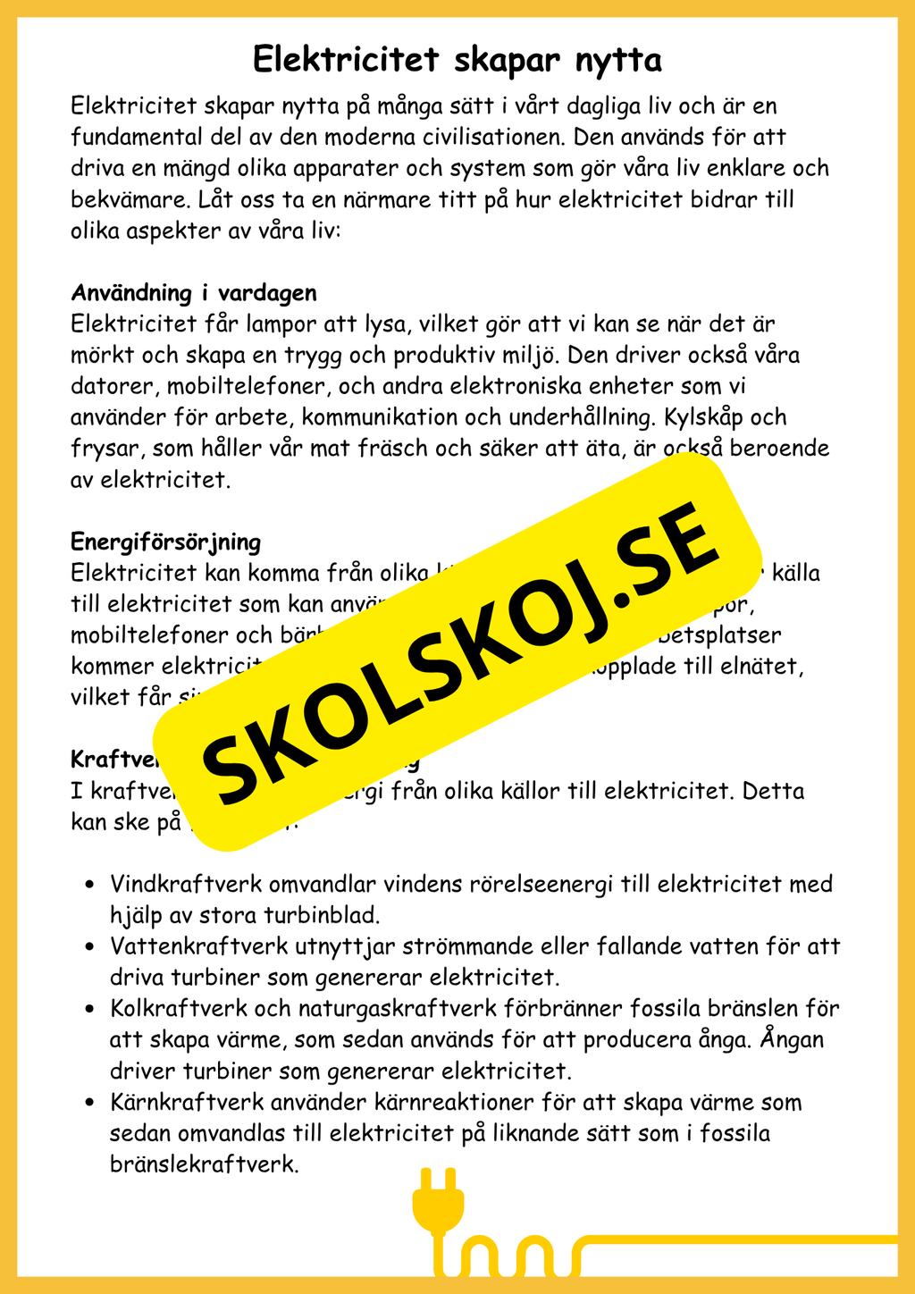 El och magneter - Naturorienterande ämnen