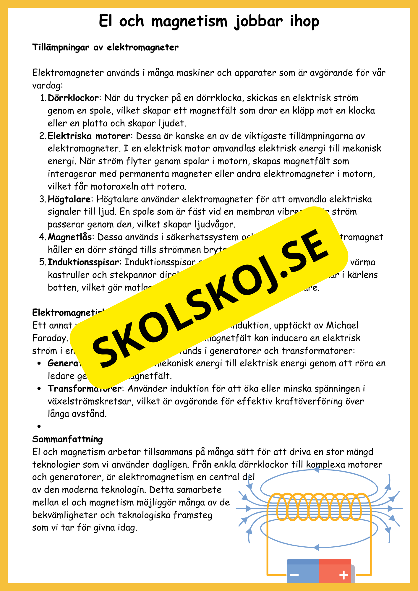 El och magneter - Naturorienterande ämnen