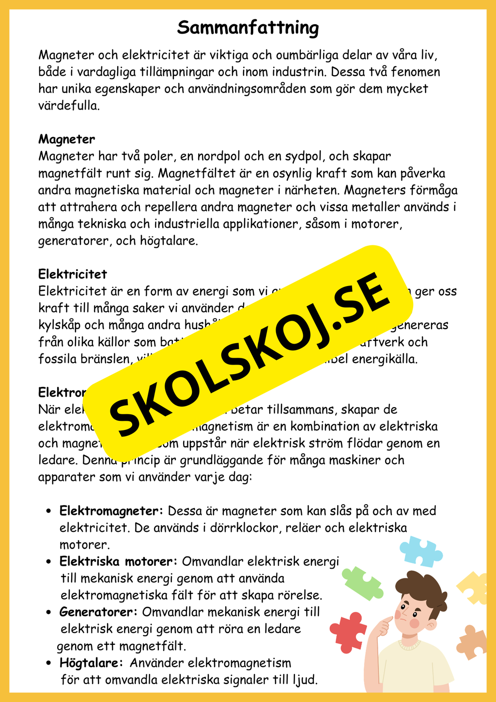 El och magneter - Naturorienterande ämnen