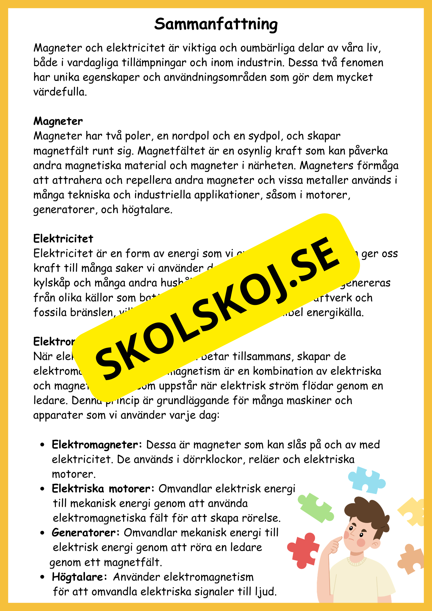 El och magneter - Naturorienterande ämnen