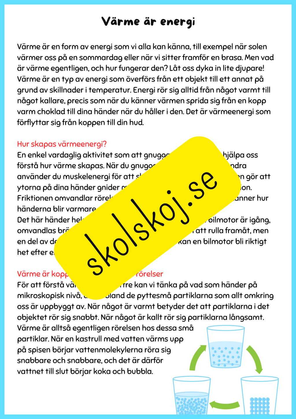 Energi en grundläggande kraft i vår värld - Årskrus 4 - 6