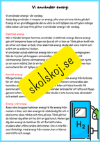 Energi en grundläggande kraft i vår värld - Årskrus 4 - 6