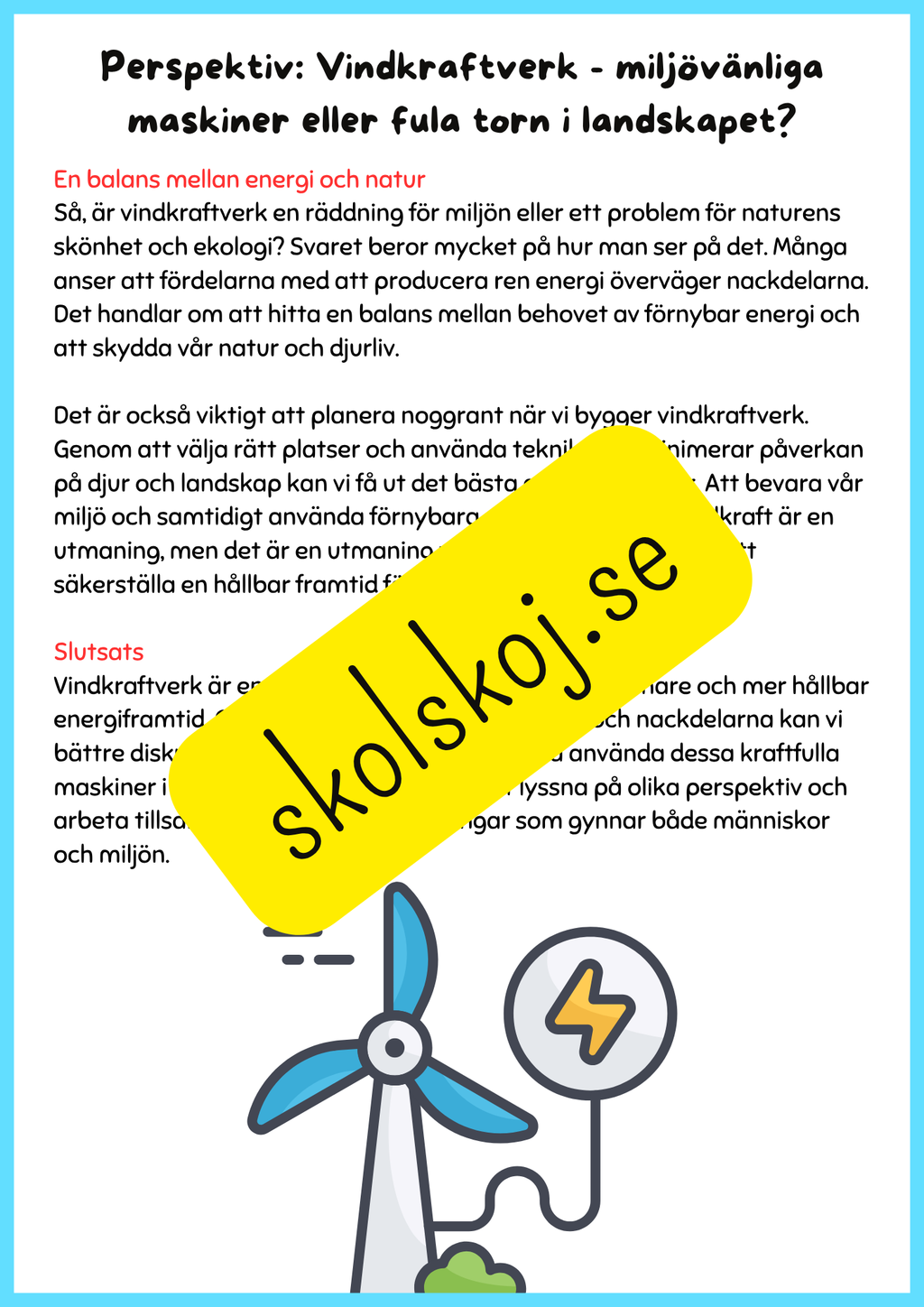 Energi en grundläggande kraft i vår värld - Årskrus 4 - 6