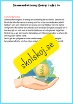 Energi en grundläggande kraft i vår värld - Årskrus 4 - 6
