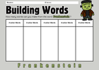 Engelska - Frankenstein building words