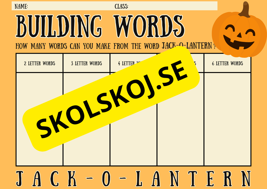Engelska - Frankenstein building words