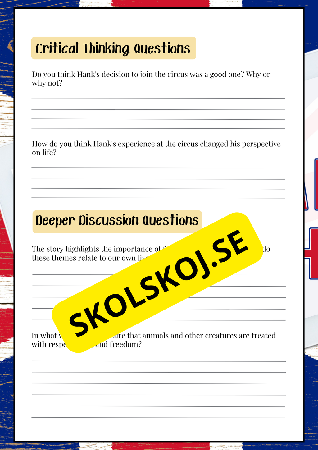 English - Läsförståelse - The circus