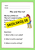 English reading comprehension - Easy