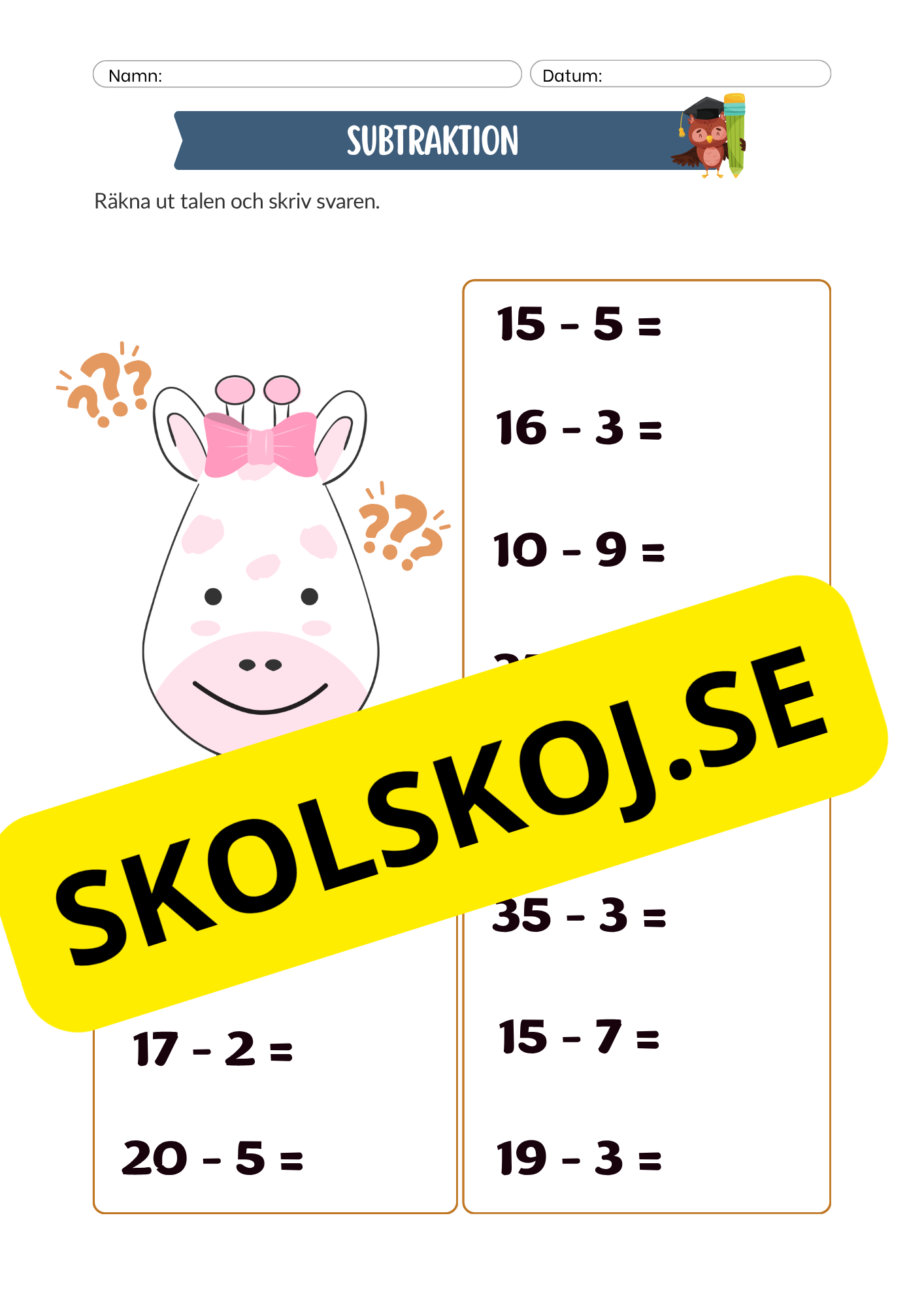 Enkel addition och subtraktion