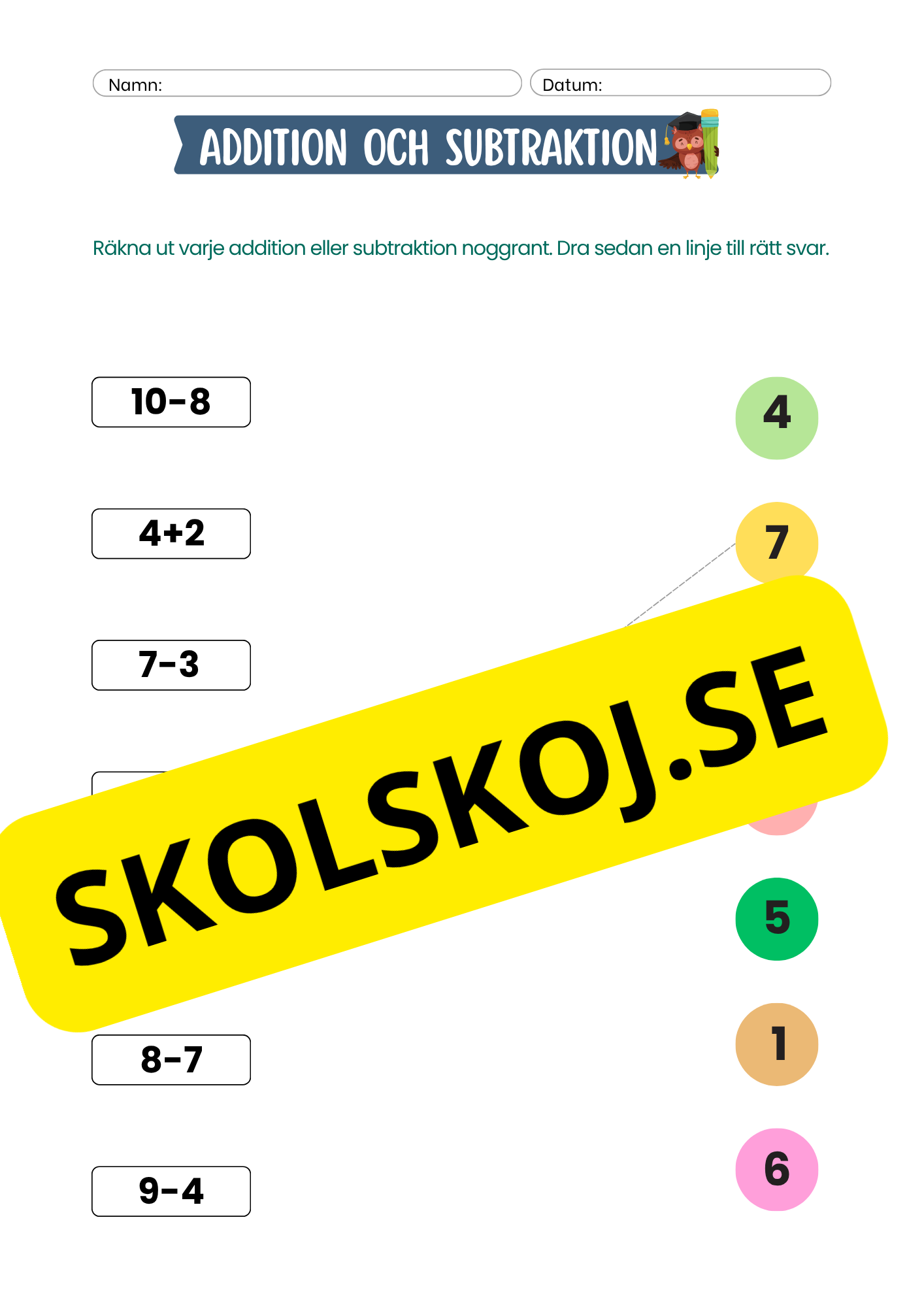 Enkel addition och subtraktion