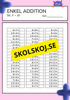 Enkel addition tal 0 - 30